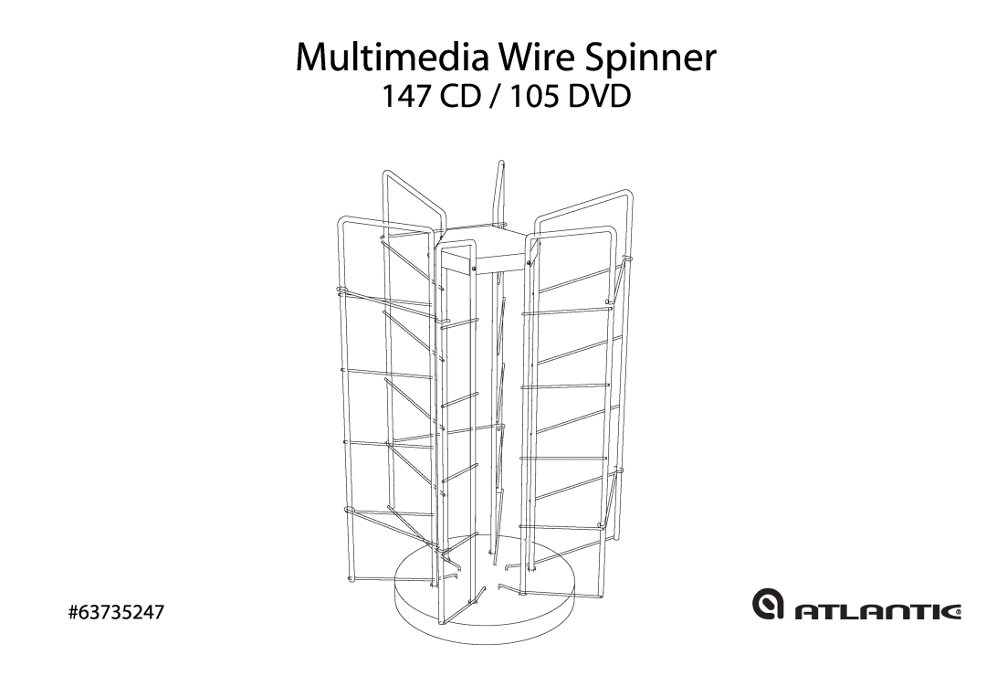 Atlantic manual Multimedia Wire Spinner, 147 CD / 105 DVD, #63735247 