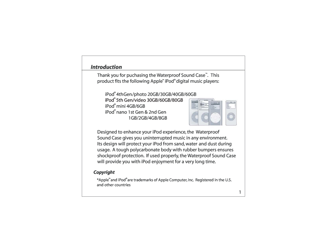 Atlantic EGO instruction manual Introduction, Copyright 