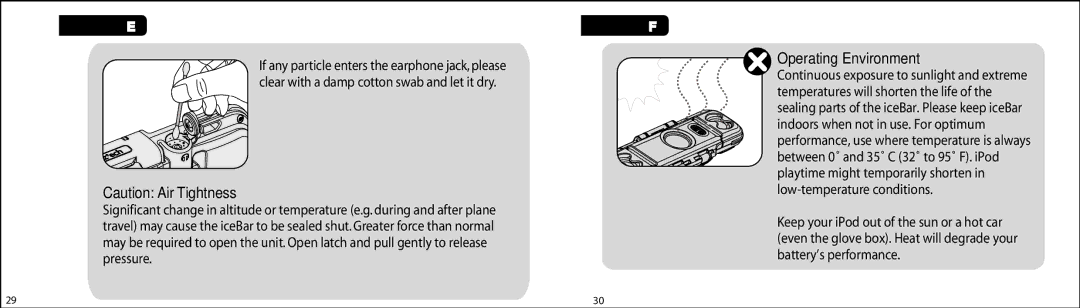 Atlantic iceBar instruction manual Operating Environment 