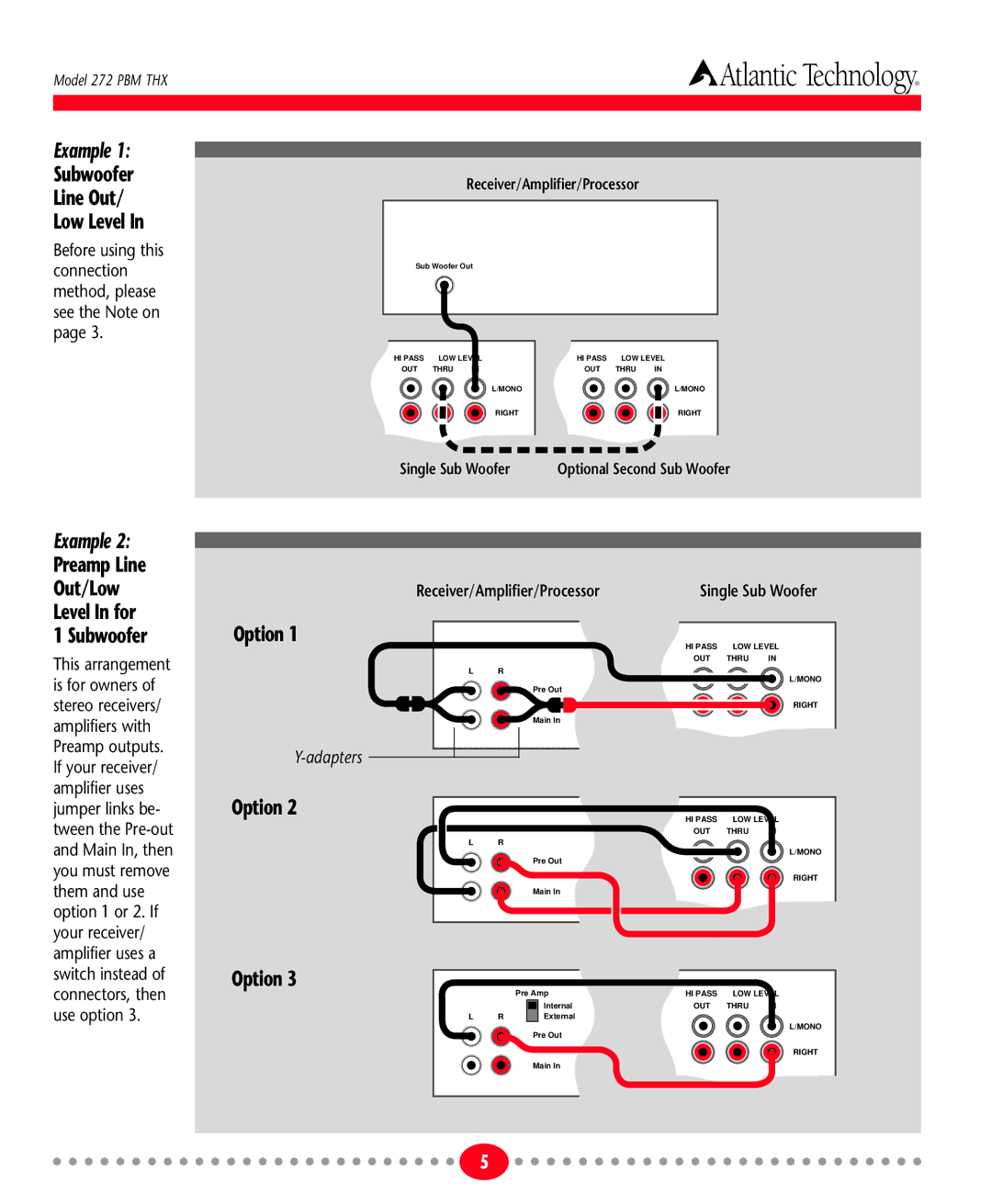 Atlantic Technology 272 PBM THX instruction manual Example 