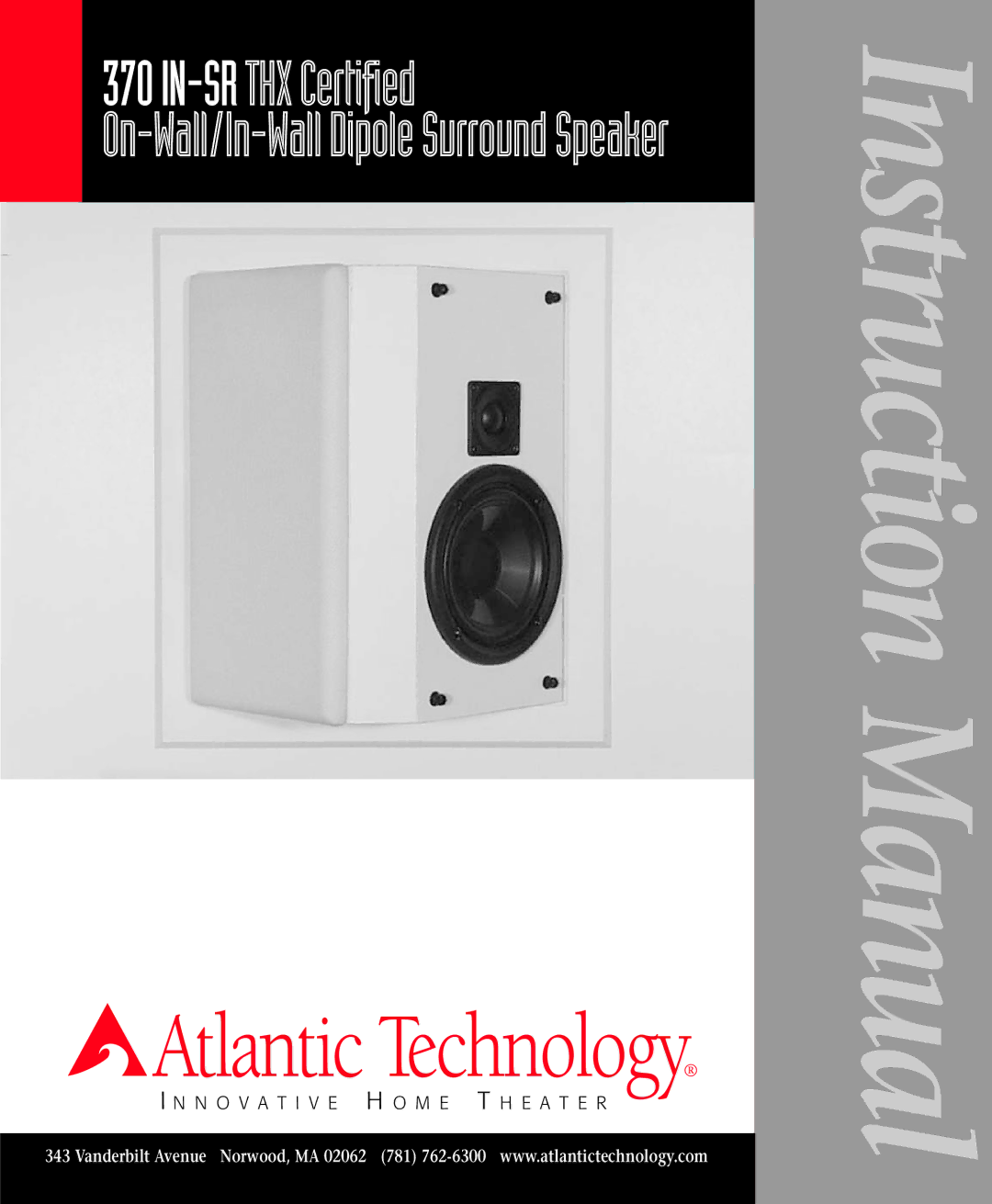 Atlantic Technology 370IN-SRTHX instruction manual Atlantic Technology 