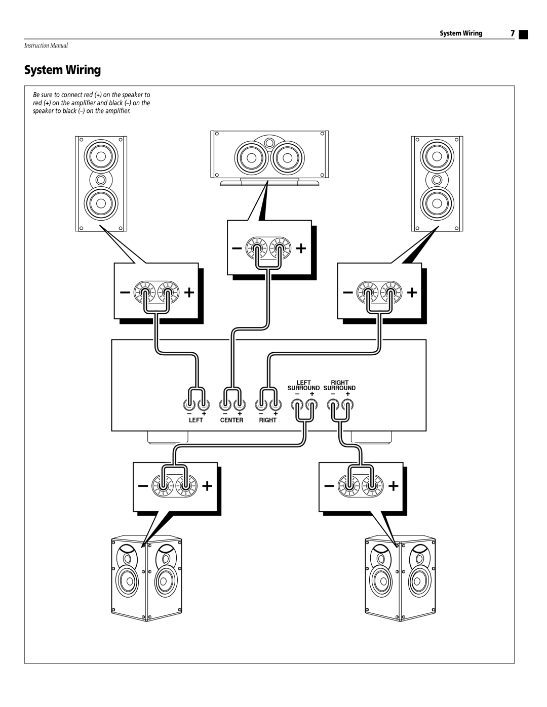 Atlantic Technology 4200e THX instruction manual System Wiring 