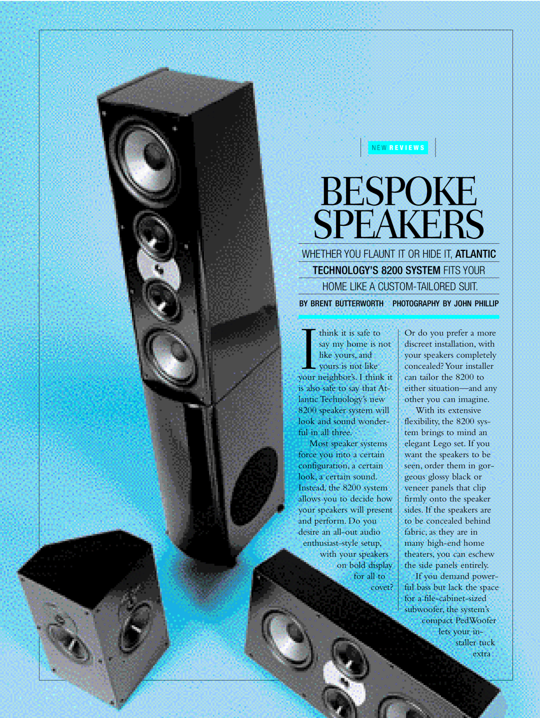 Atlantic Technology 8200 System manual Bespoke Speakers 