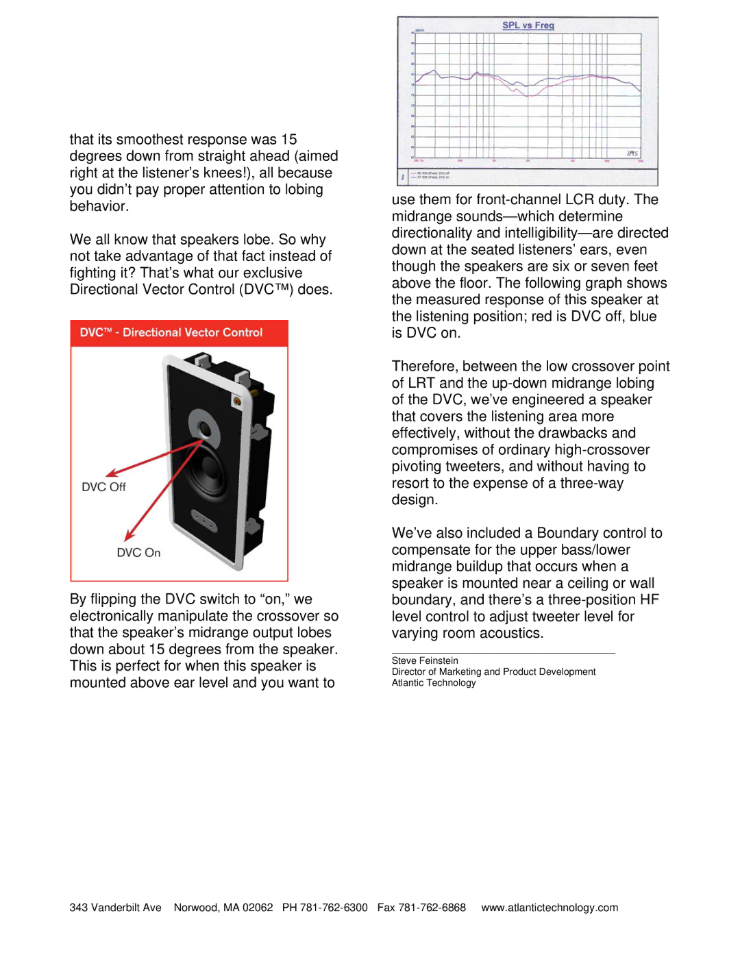 Atlantic Technology In-Wall Loudspeakers manual 