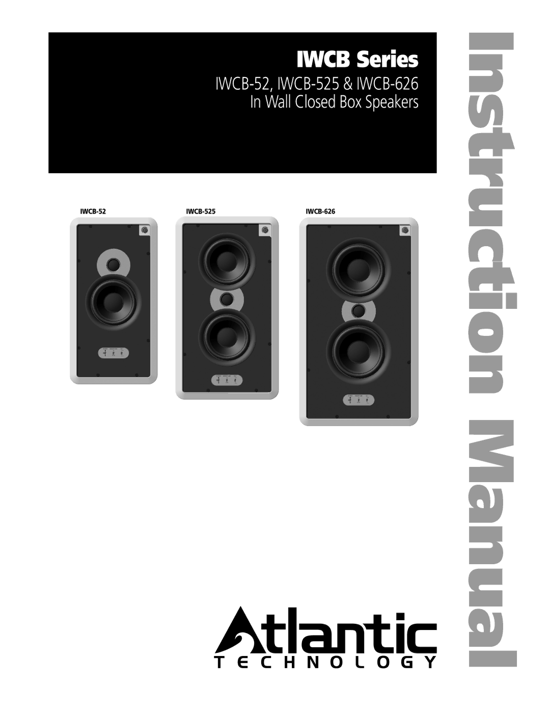 Atlantic Technology IWCB-525, IWCB-626 instruction manual Iwcb Series 