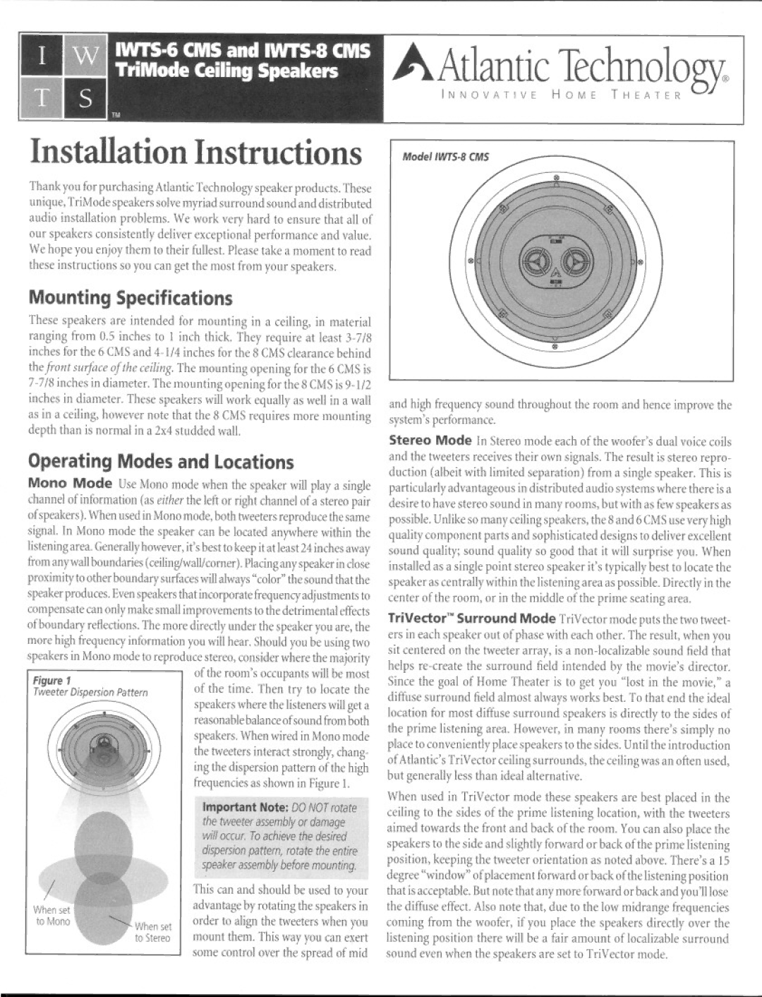 Atlantic Technology IWTS-6 CMS, IWTS-8 CMS manual 