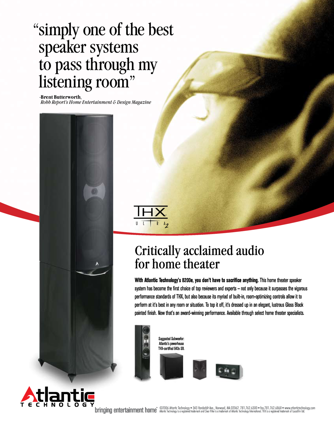 Atlantic Technology THX manual “simply one of the best speaker systems, to pass through my listening room” 