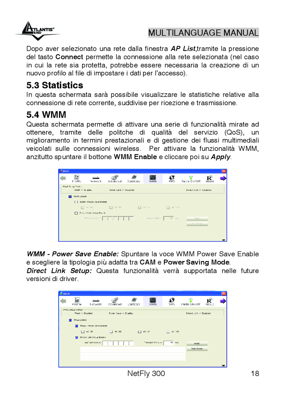 Atlantis Land 300 manual Statistics, Wmm 