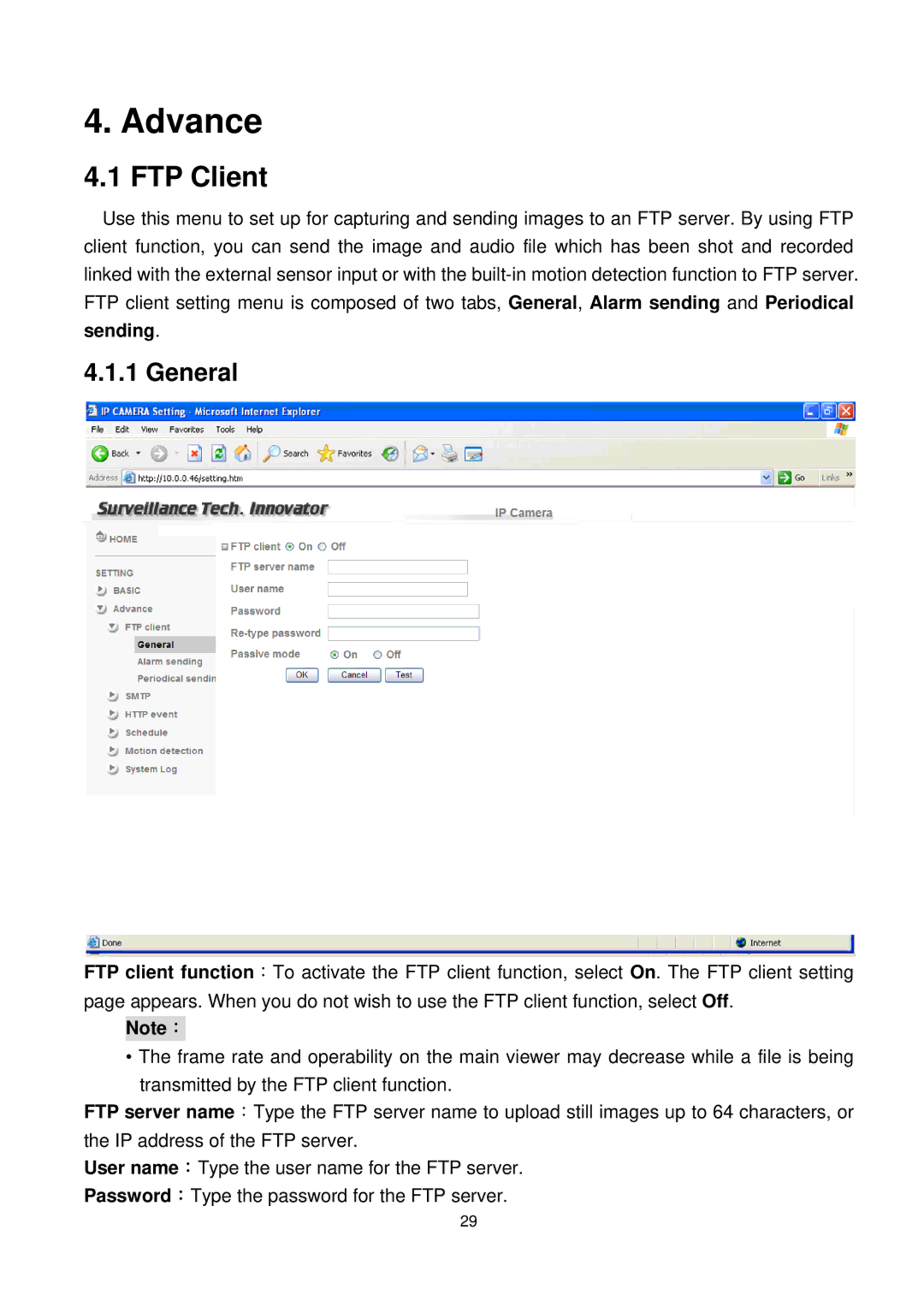 Atlantis Land 500 manual Advance, FTP Client 