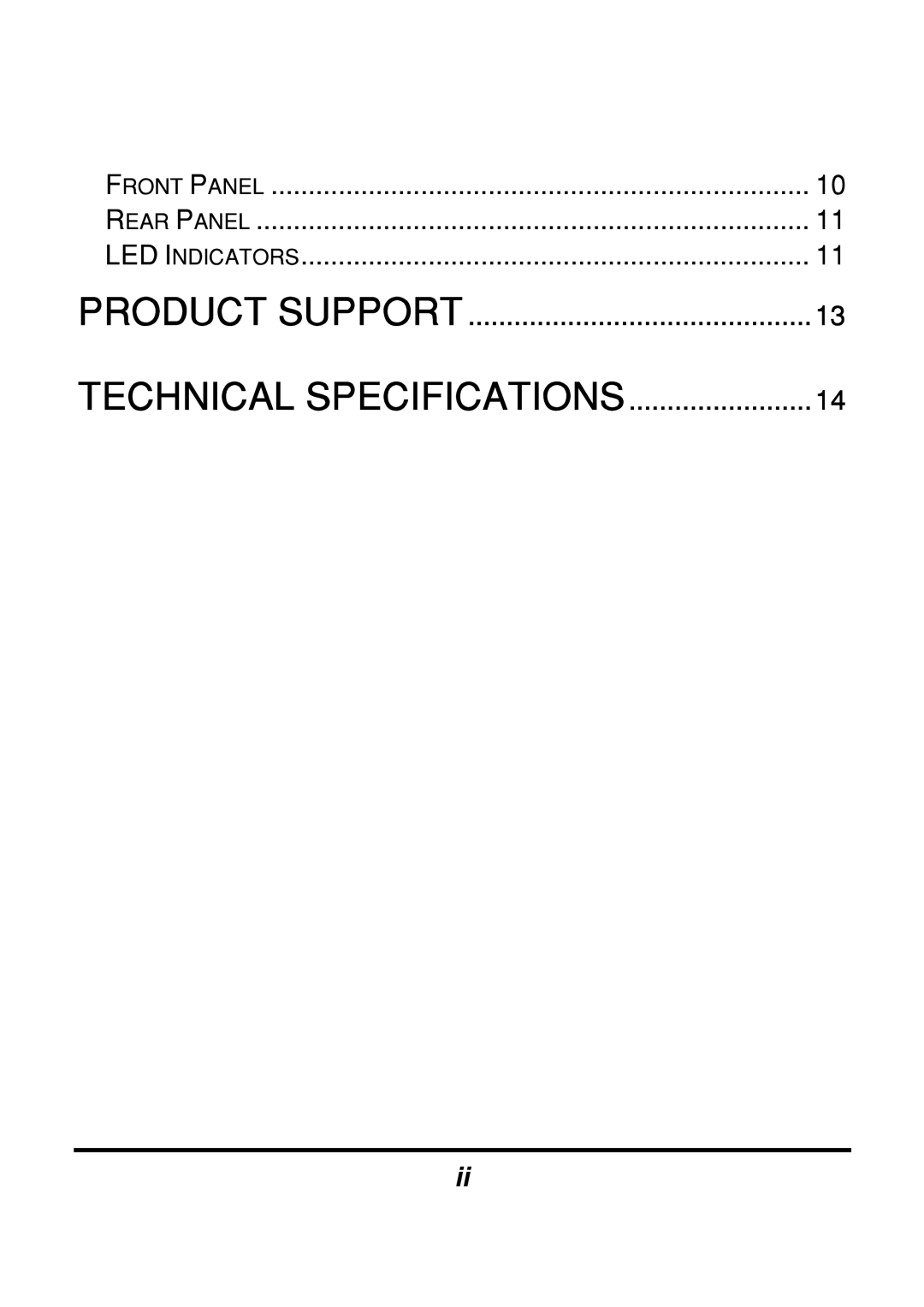 Atlantis Land 8 ports 10/100/1000Mbps manual Technical Specifications 