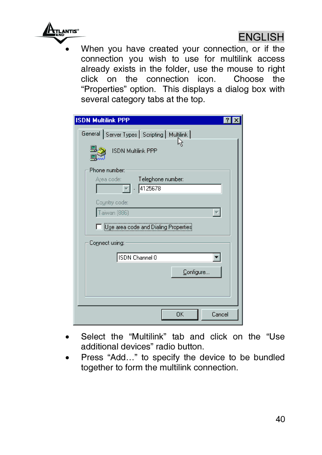 Atlantis Land A01-IU1 manual English 