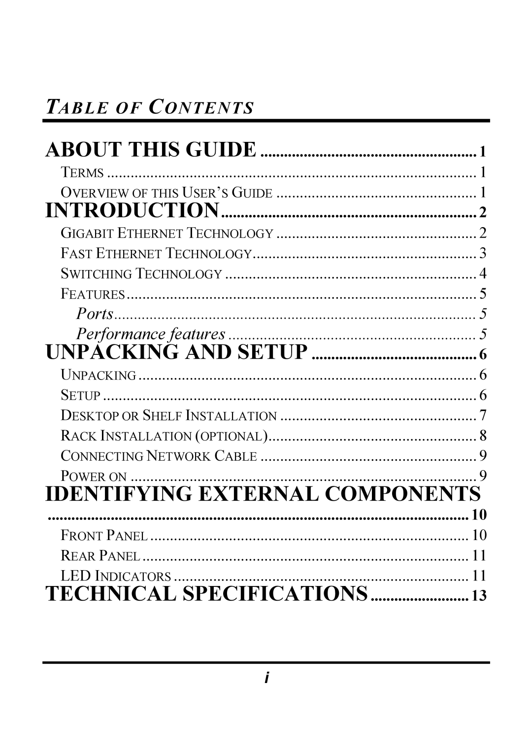 Atlantis Land A02-F8-2C/M2 manual Technical Specifications, Table of Contents 