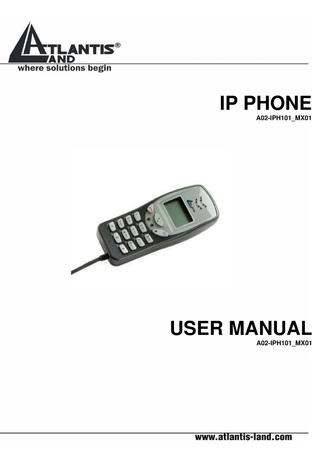 Atlantis Land A02-IPH101_MX01 user manual IP Phone 