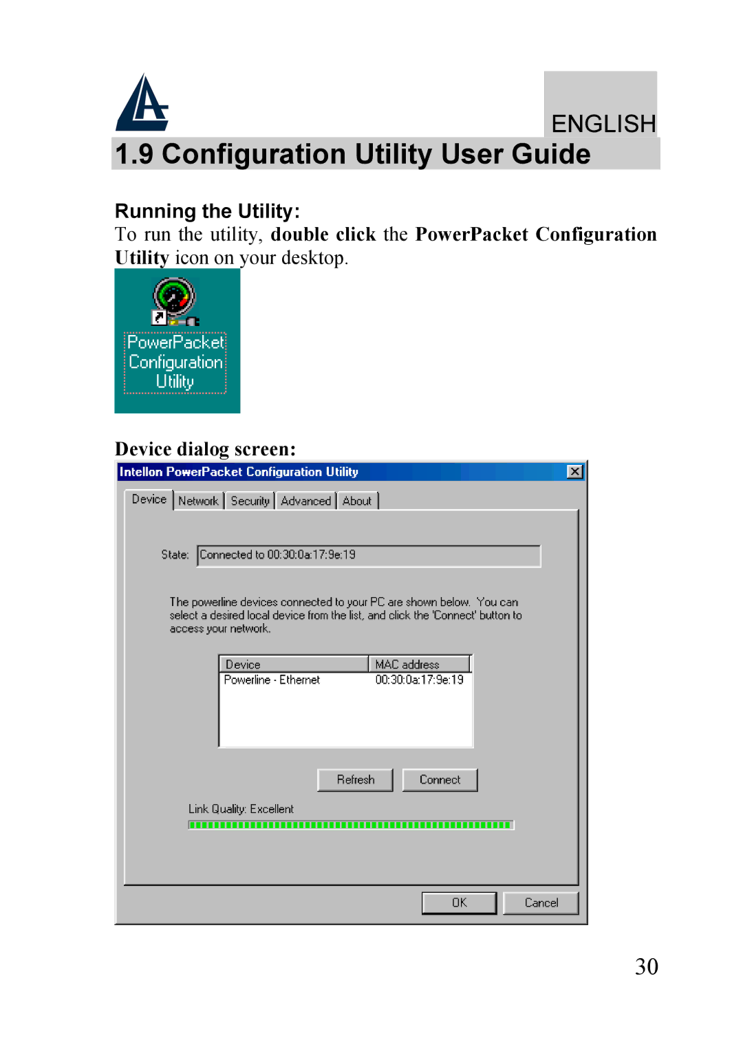 Atlantis Land A02-PL100 manual Configuration Utility User Guide, Running the Utility 