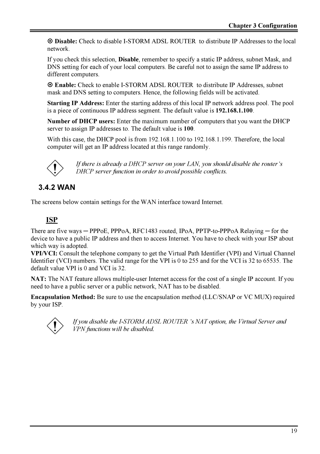 Atlantis Land A02-RA ME01 manual 2 WAN, Isp 