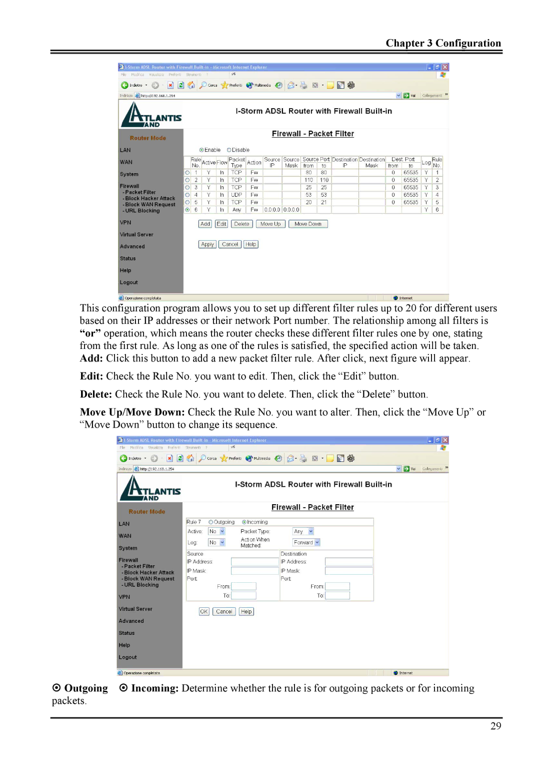 Atlantis Land A02-RA ME01 manual Configuration 