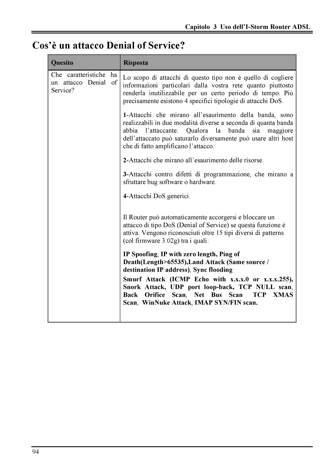 Atlantis Land A02-RA MI01 manual Cos’è un attacco Denial of Service? 