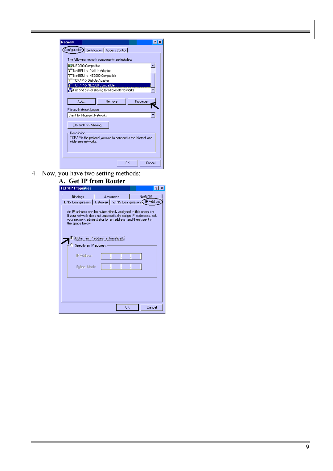 Atlantis Land A02-RA2 ME01 manual Get IP from Router 