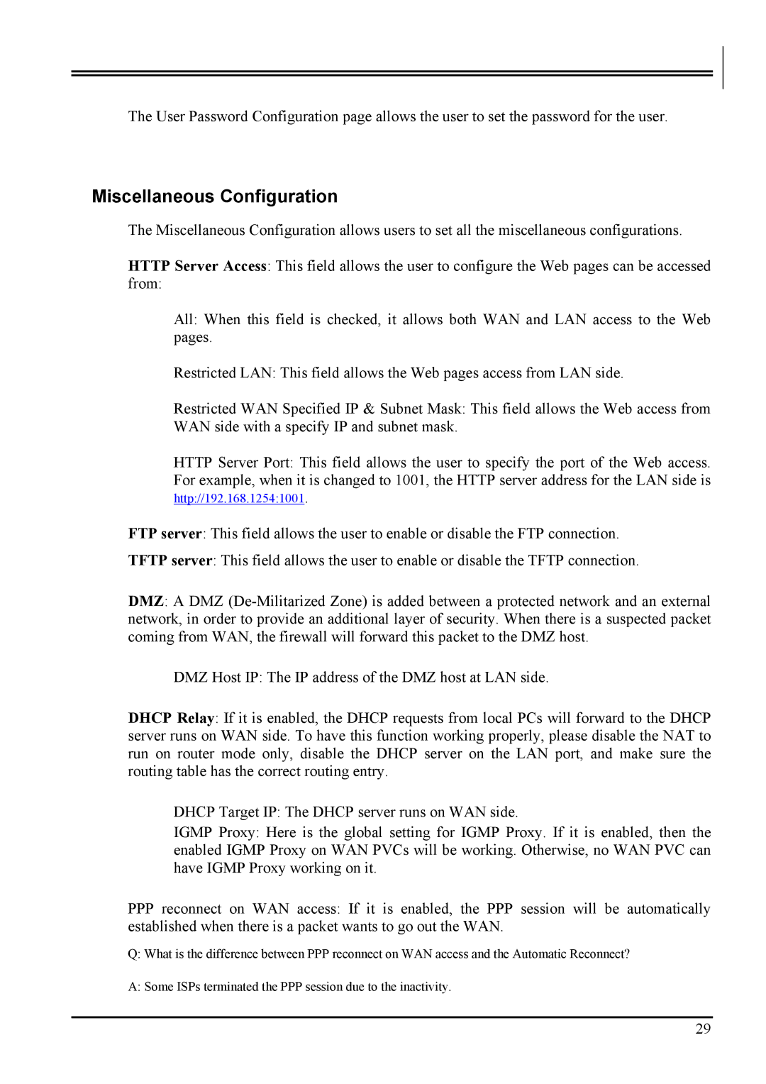 Atlantis Land A02-RA2 ME01 manual Miscellaneous Configuration 