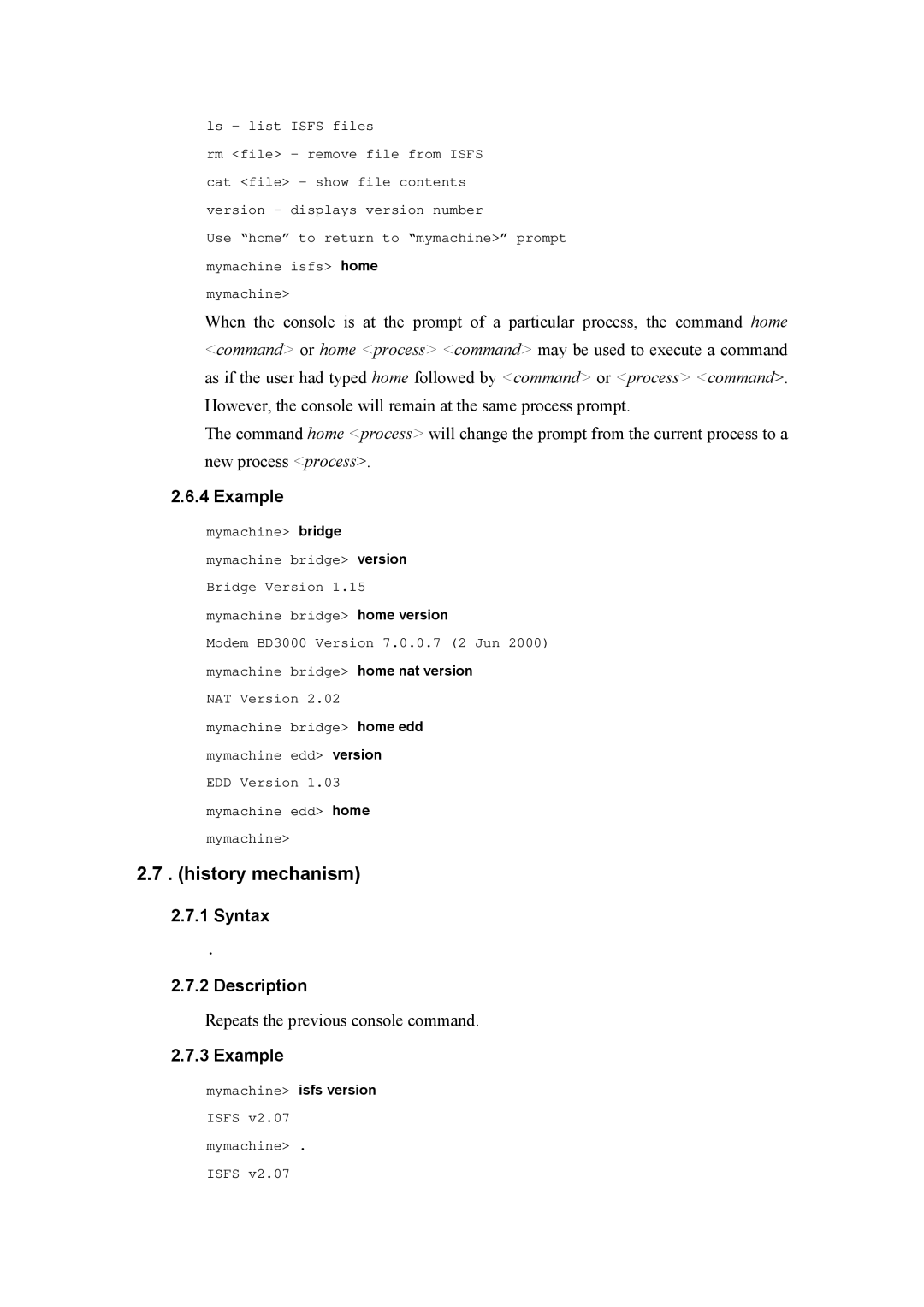 Atlantis Land A02-RA(Atmos)_ME01 manual History mechanism, Syntax Description 