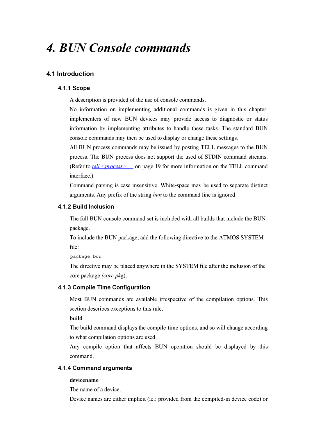 Atlantis Land A02-RA(Atmos)_ME01 manual Scope, Build Inclusion, Compile Time Configuration, Command arguments 