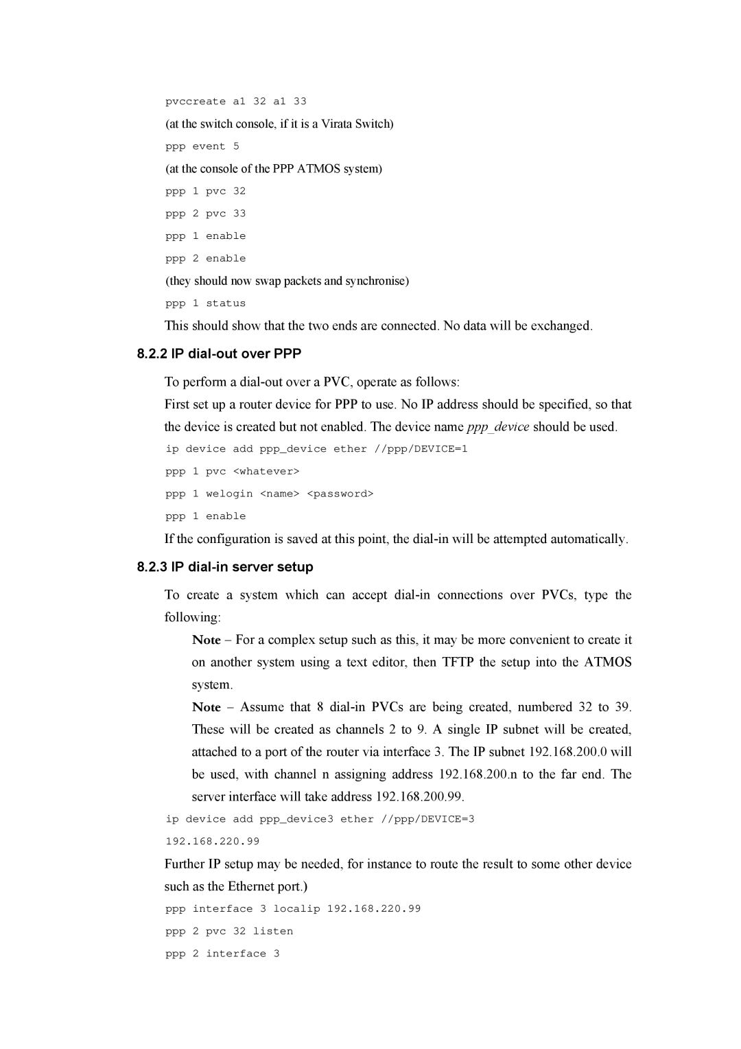 Atlantis Land A02-RA(Atmos)_ME01 manual IP dial-out over PPP, IP dial-in server setup 