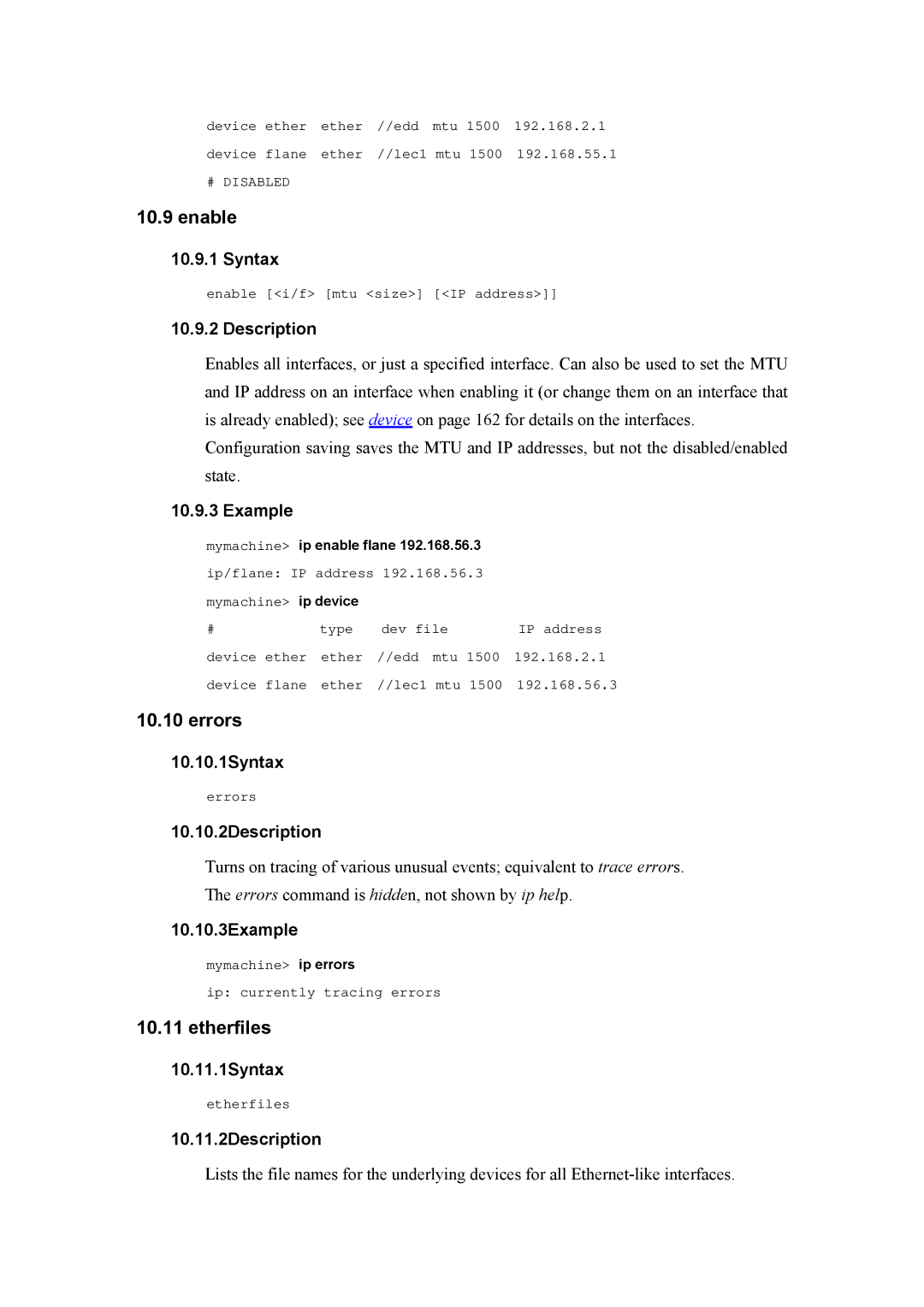 Atlantis Land A02-RA(Atmos)_ME01 manual Enable, Errors, Etherfiles 