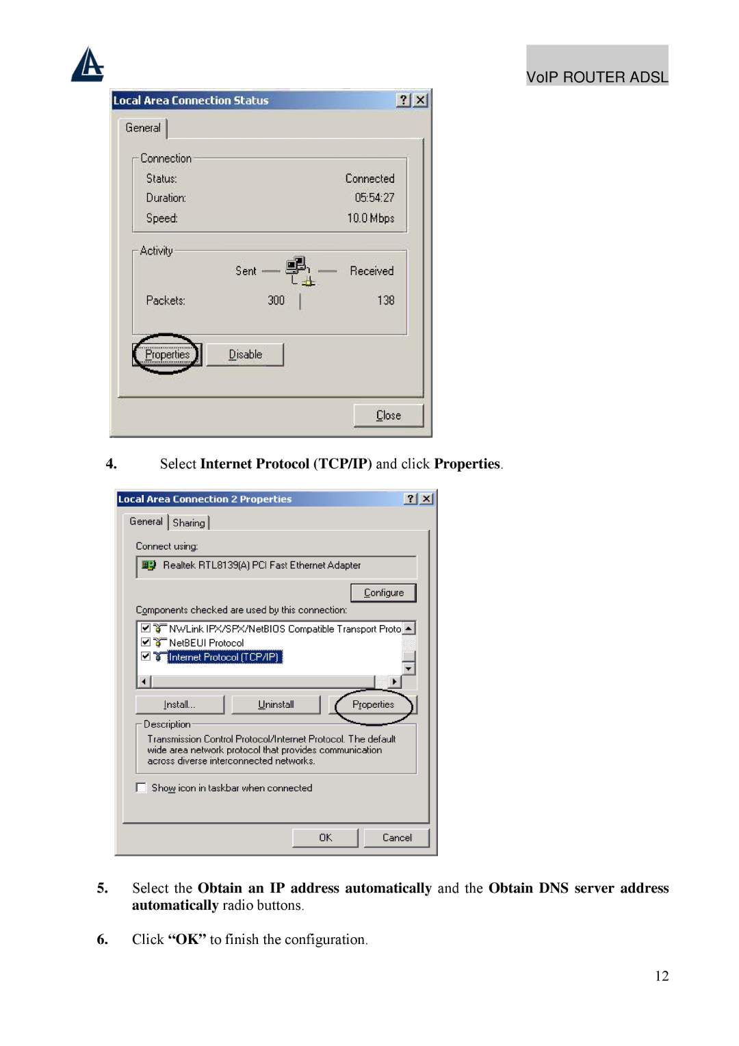 Atlantis Land A02-RAV211 manual Click OK to finish the configuration 