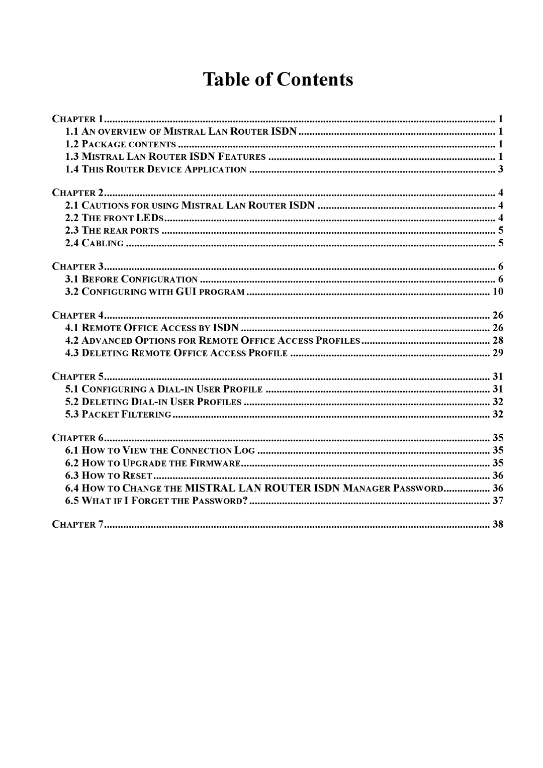 Atlantis Land A02-RI_M02 manual Table of Contents 