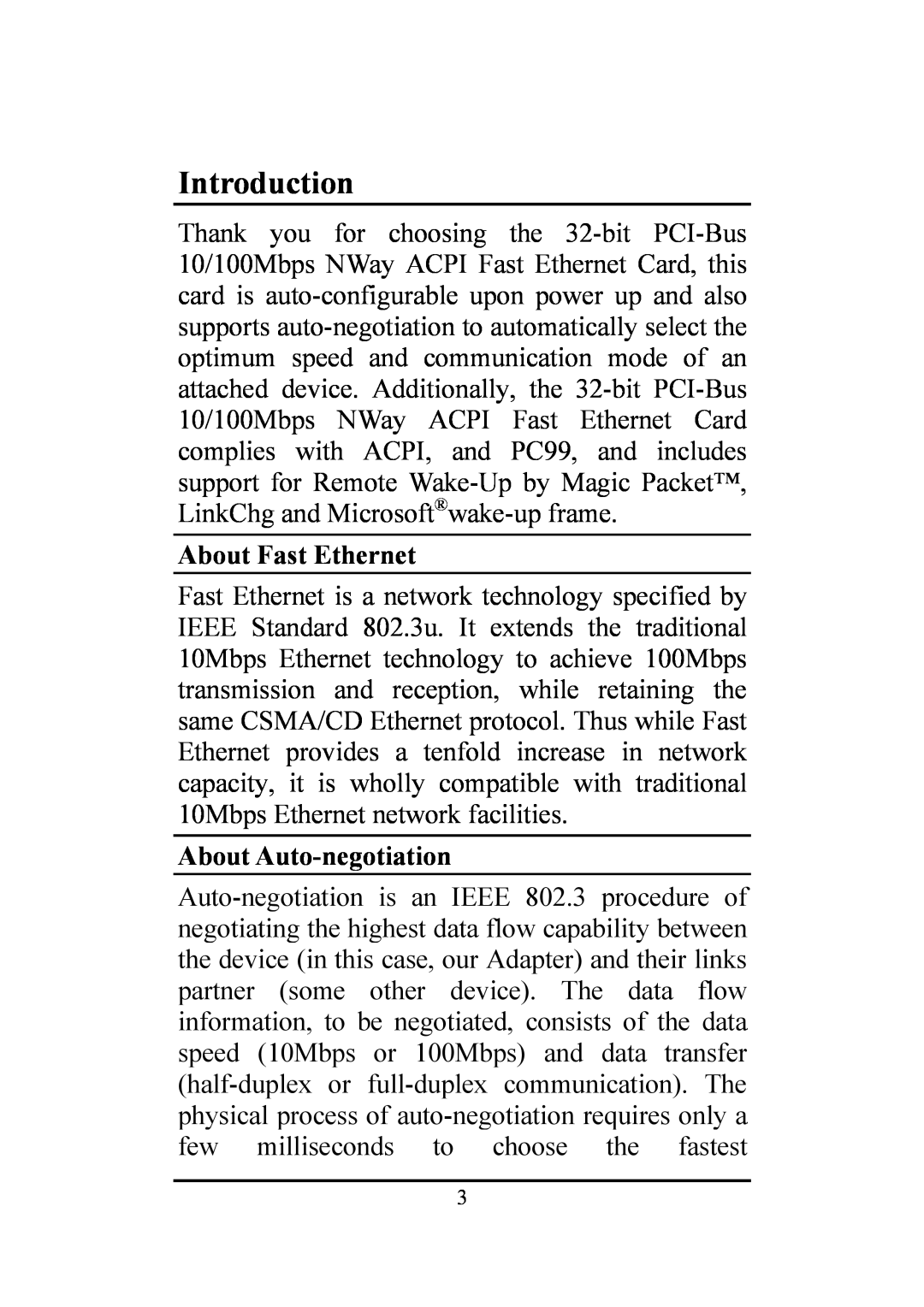 Atlantis Land A02-S32-S/M2 manual Introduction, About Fast Ethernet, About Auto-negotiation 