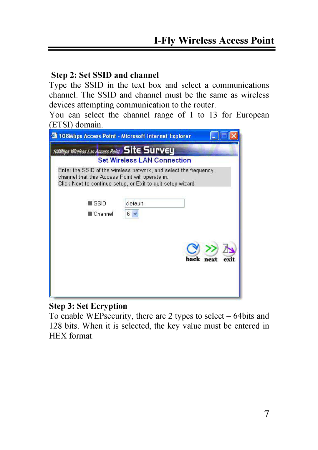 Atlantis Land A02-WAP-54G quick start Set Ssid and channel 