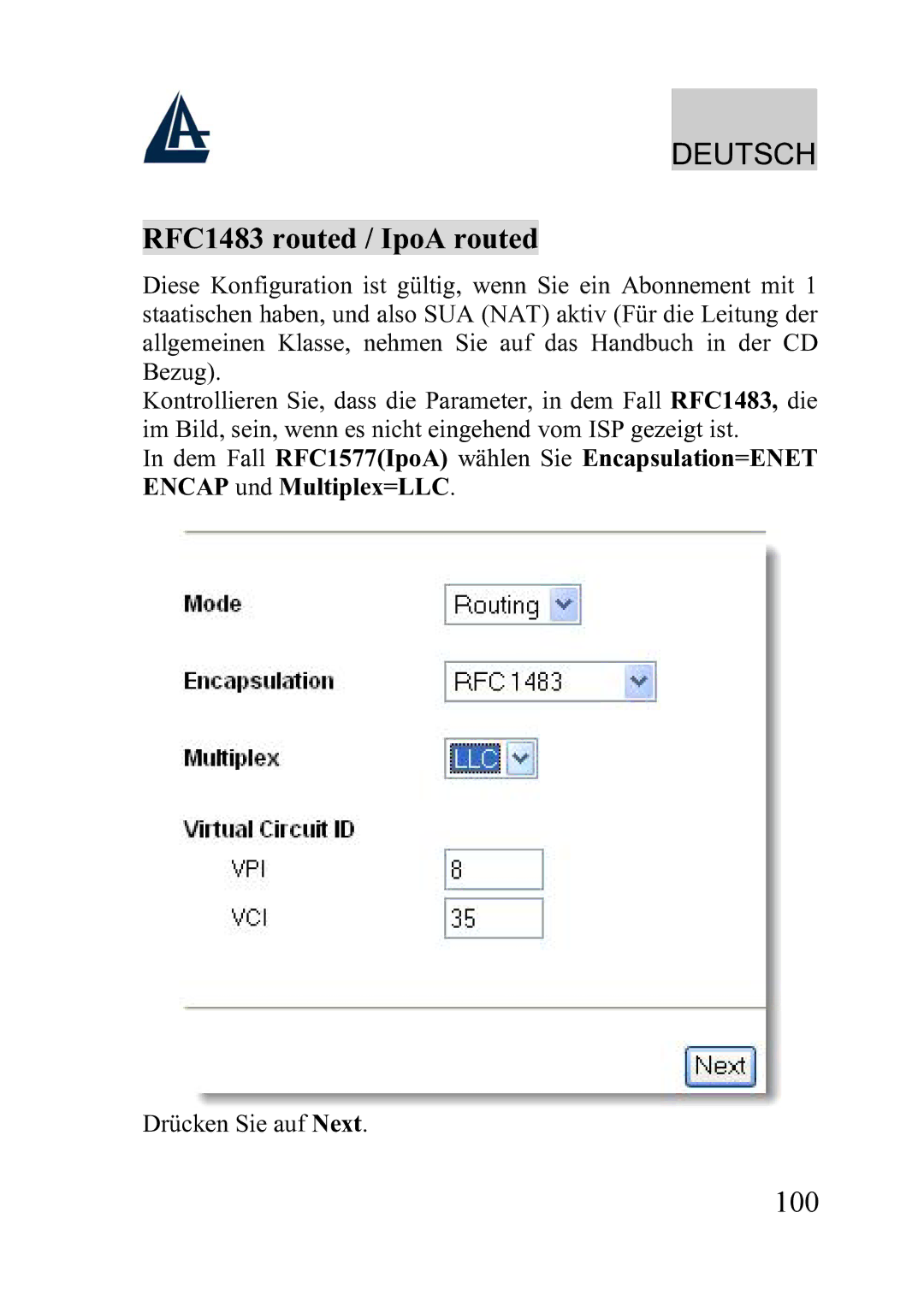 Atlantis Land A02-WRA2-11B manual 100 