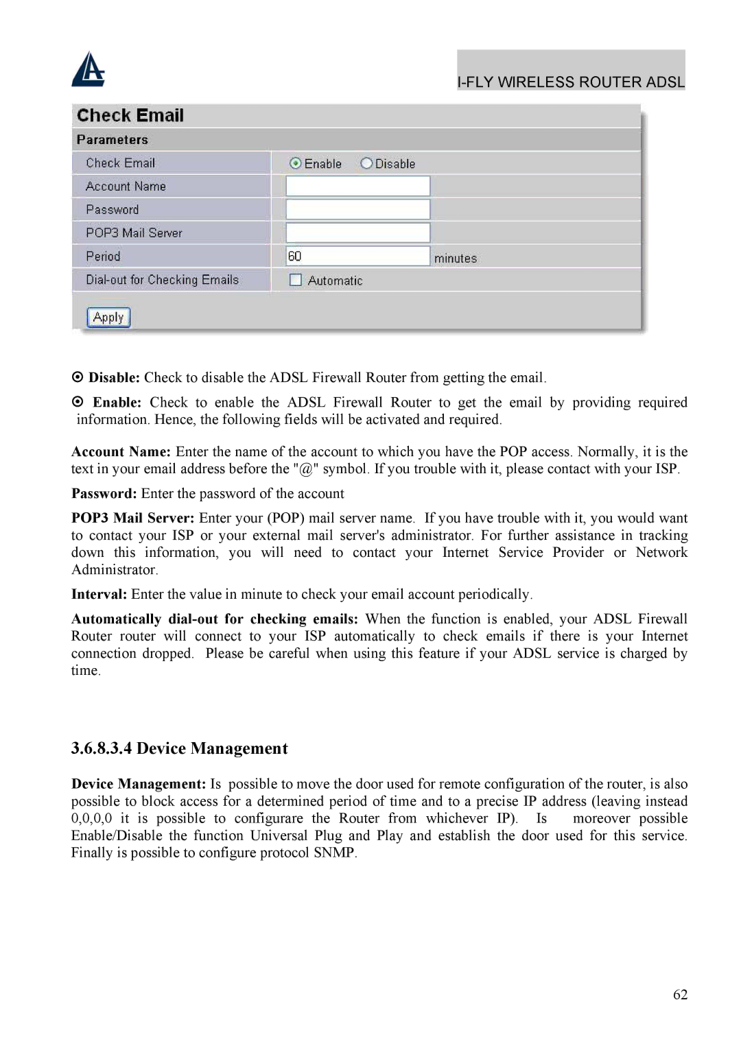 Atlantis Land A02-WRA4-54G manual Device Management 