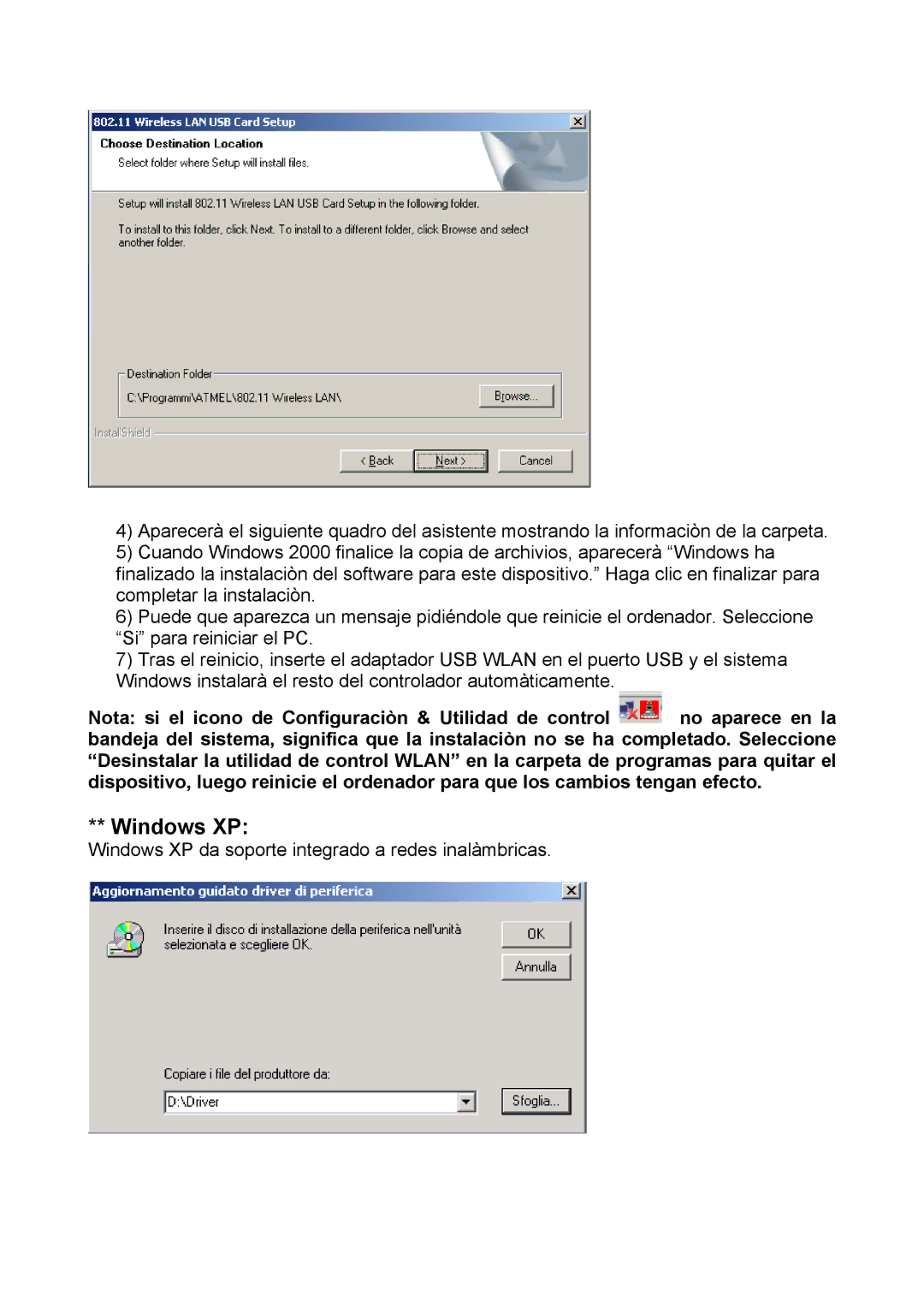 Atlantis Land A02-WU-11B manual Windows XP 