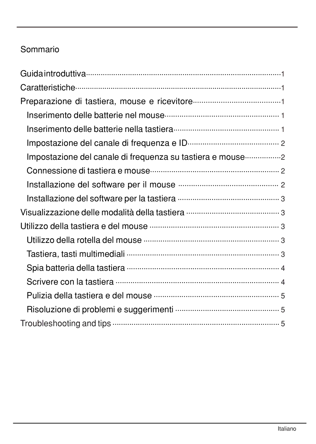 Atlantis Land A04-W1302, A04-WI1102, A04-WI2202 manual Sommario 