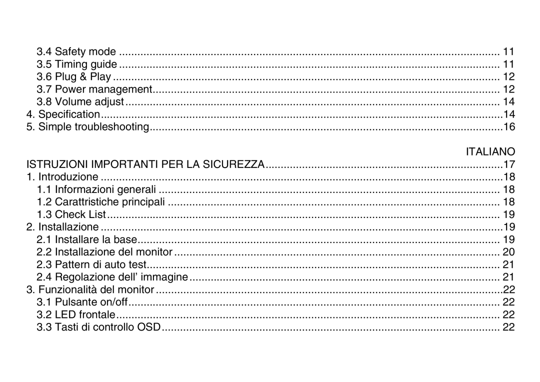 Atlantis Land A05-17AM-C06, A05-15AX-C07, A05-19AM-C08 manual Italiano 