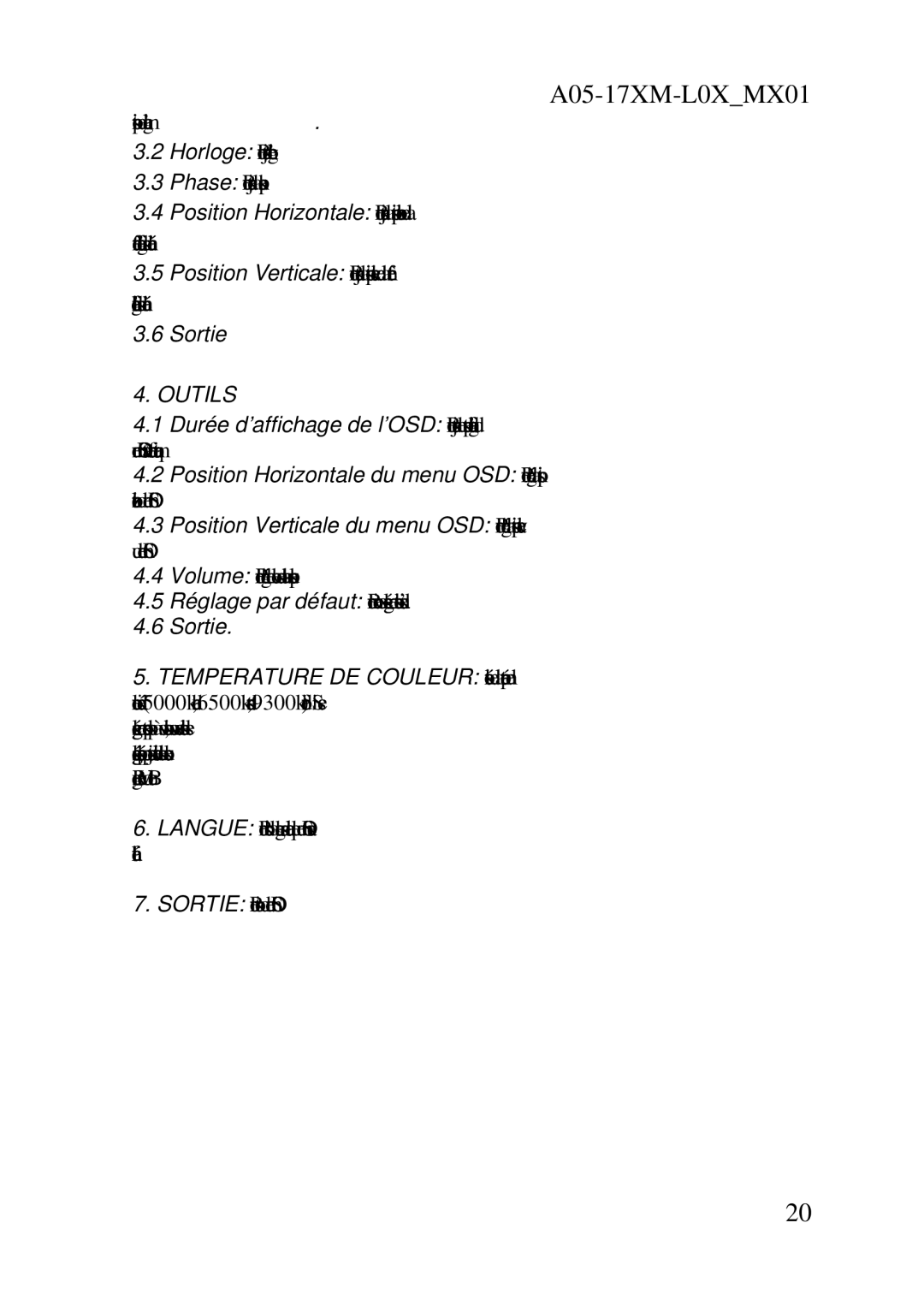 Atlantis Land A05-17BM-L04, A05-17AM-L03 user manual Outils 