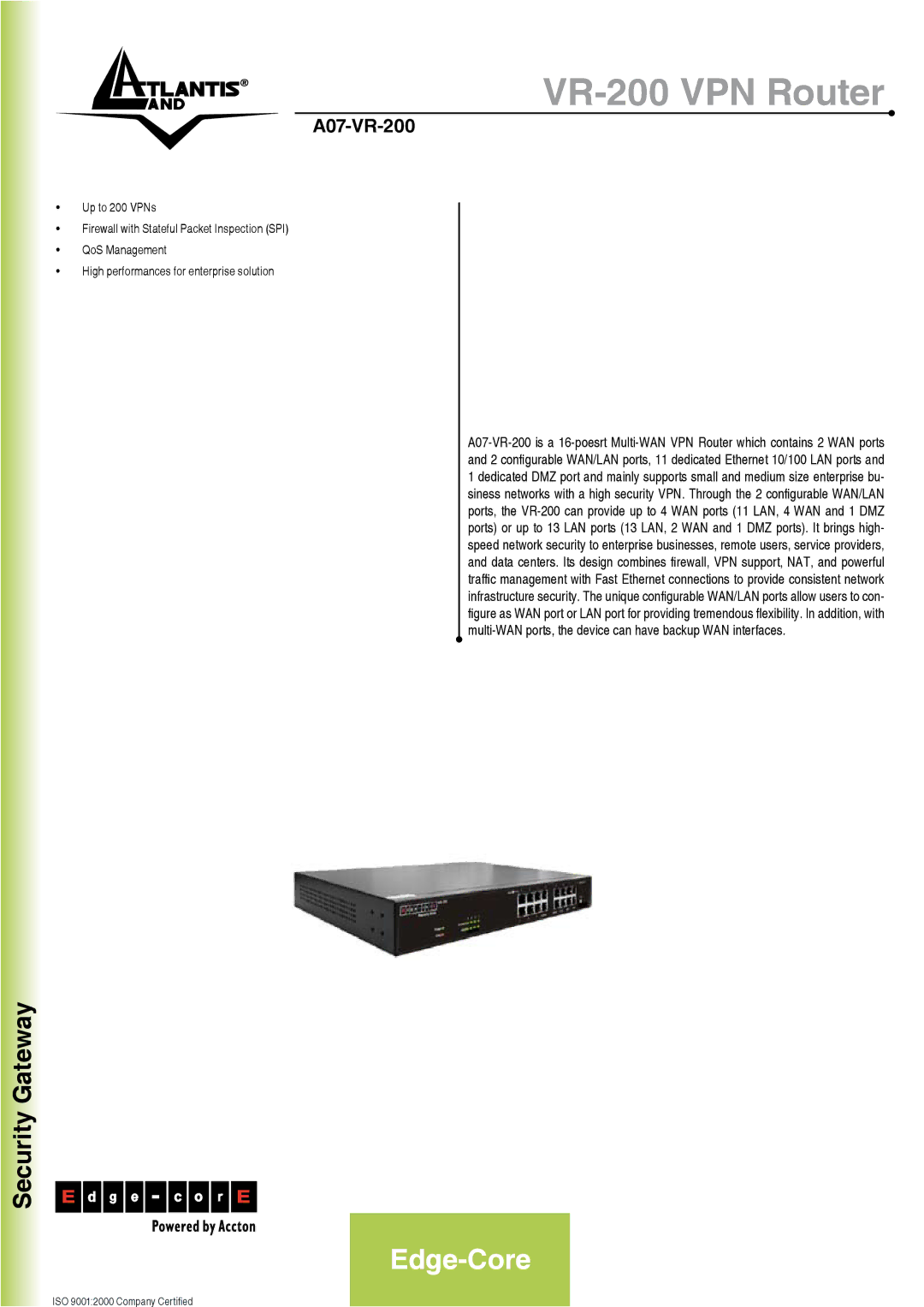 Atlantis Land A07-VR-200 user service VR-200 VPN Router 