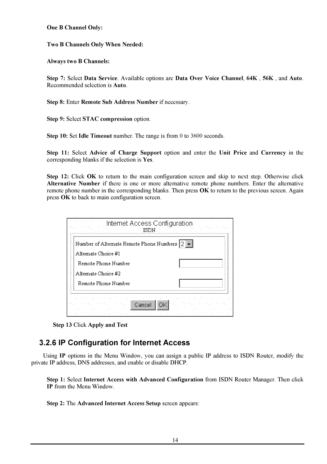 Atlantis Land ATLMMR MNE01 user manual IP Configuration for Internet Access 