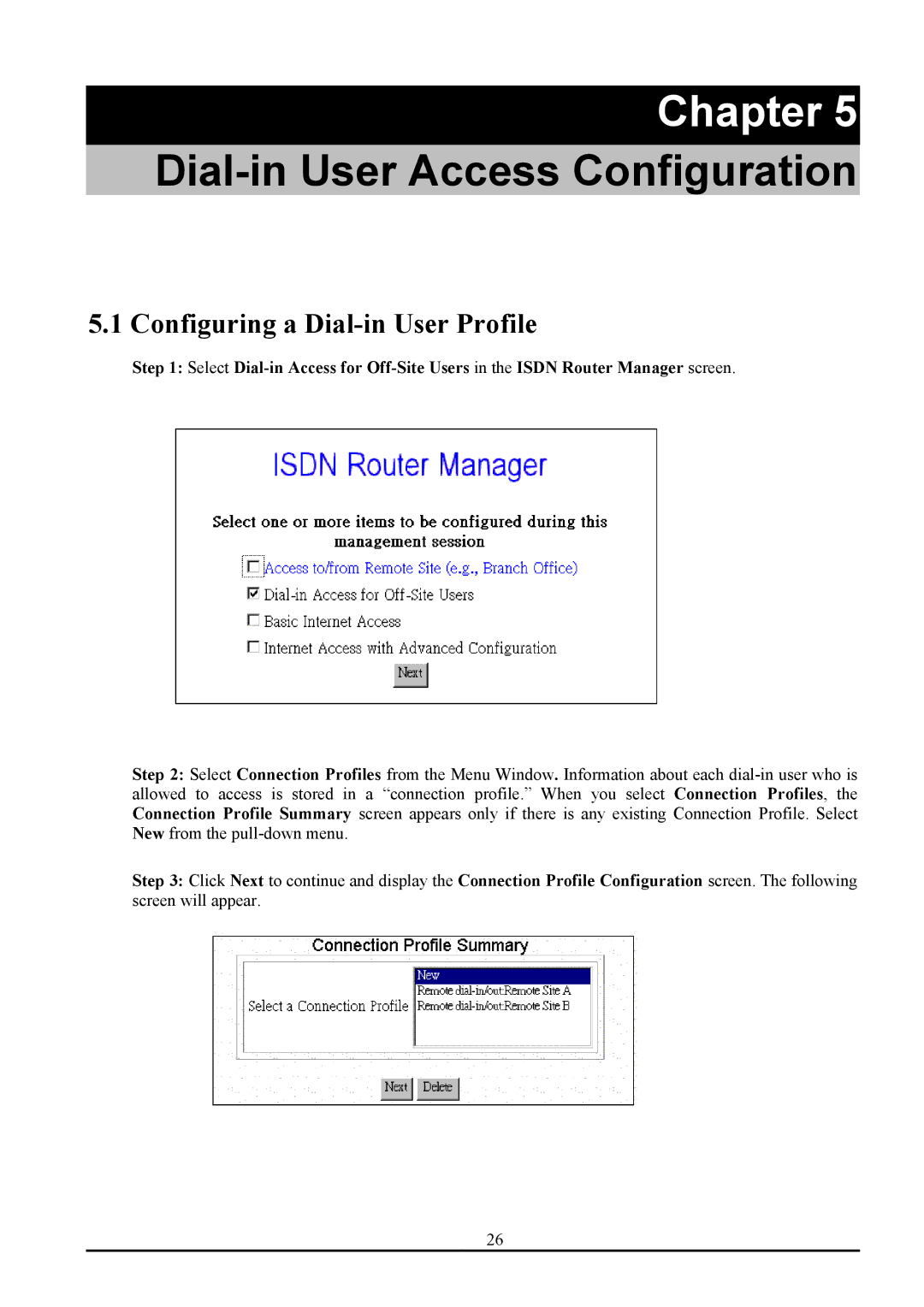 Atlantis Land ATLMMR MNE01 user manual Dial-in User Access Configuration, Configuring a Dial-in User Profile 