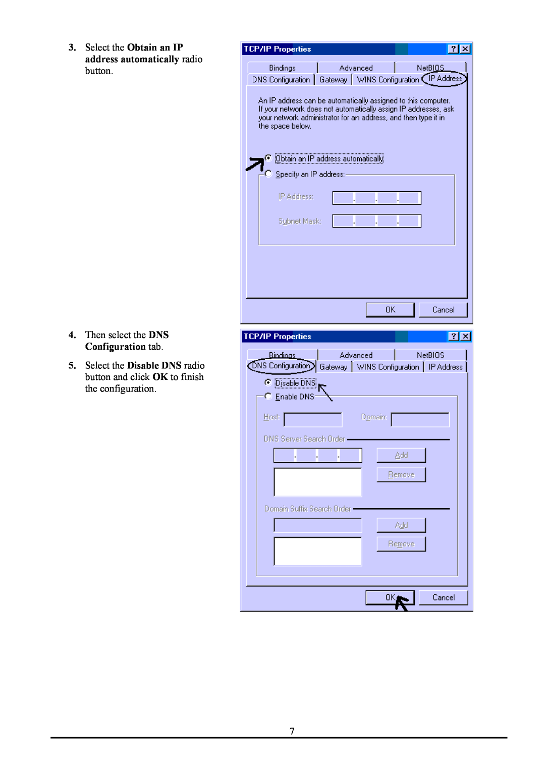 Atlantis Land ATLMMR MNE01 user manual Select the Obtain an IP address automatically radio button 