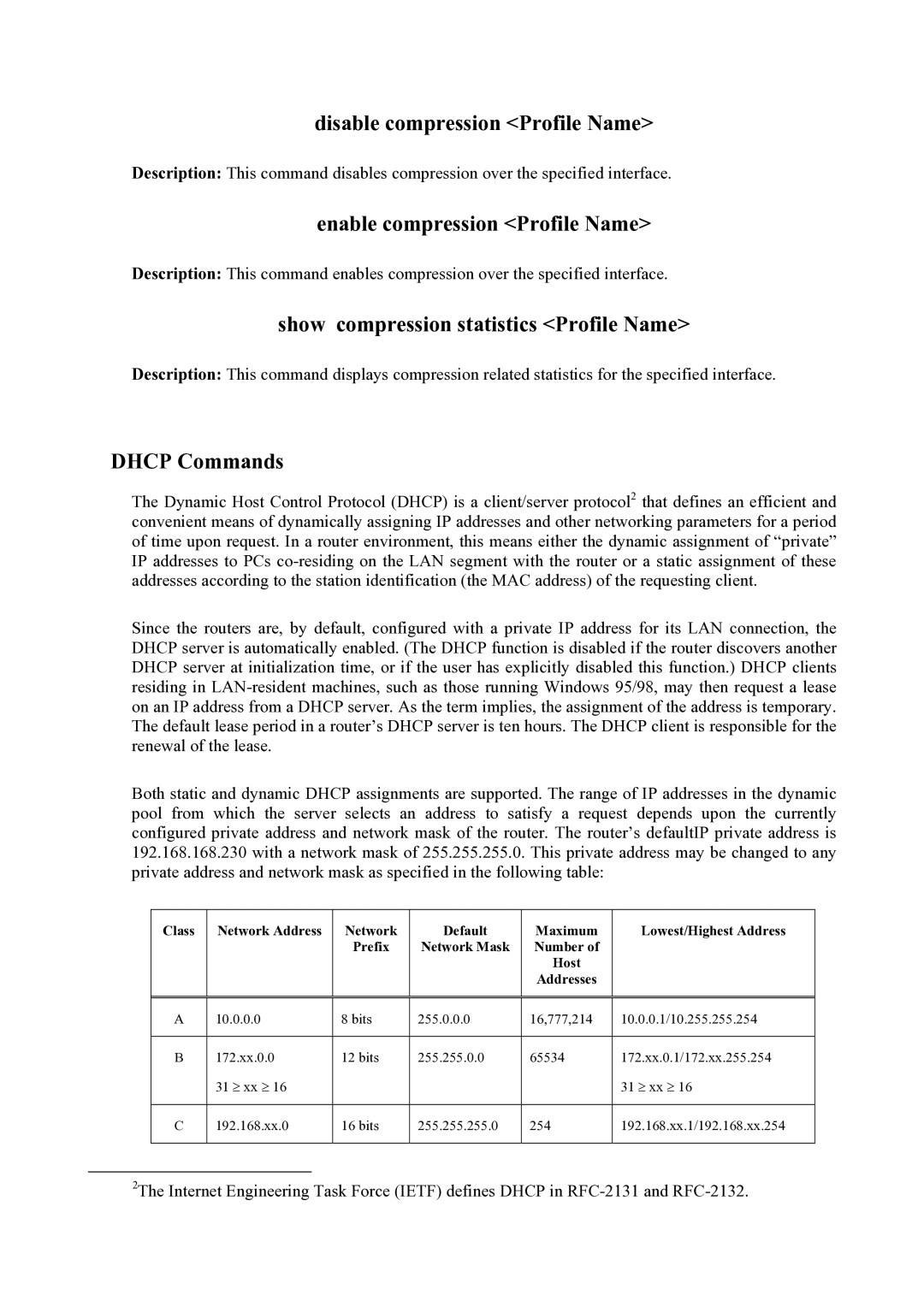 Atlantis Land Mistral Lan Router ISDN manual Disable compression Profile Name, Enable compression Profile Name 