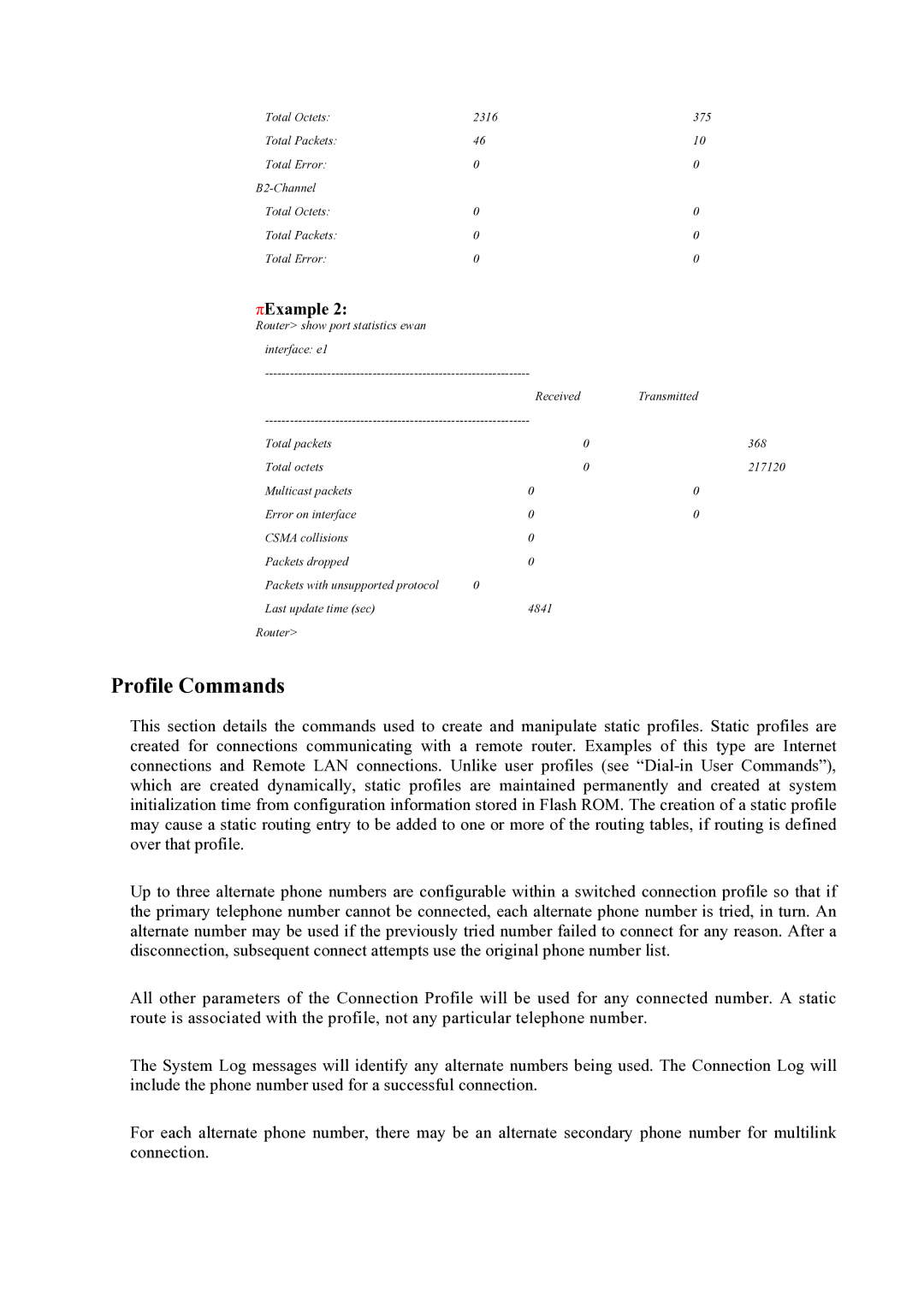 Atlantis Land Mistral Lan Router ISDN manual Total Packets Total Error B2-Channel Total Octets 