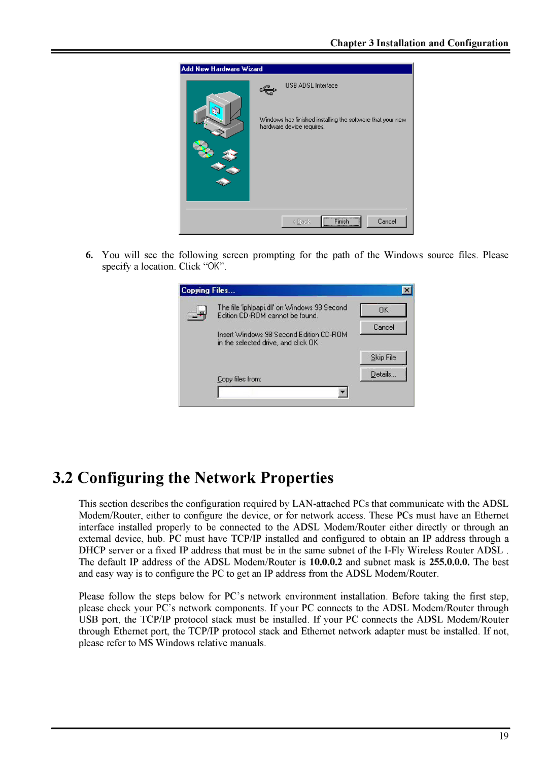 Atlantis Land Network Router manual Configuring the Network Properties 