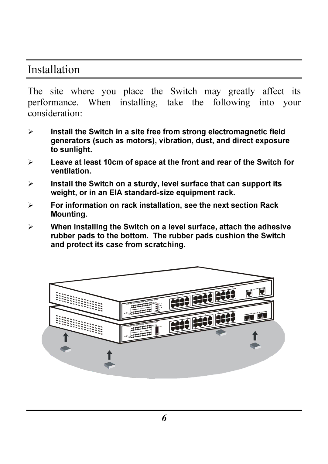 Atlantis Land 1000BASE-SX, 1000BASE-T, Rack Gigabit Switch Layer 2 manual Installation 