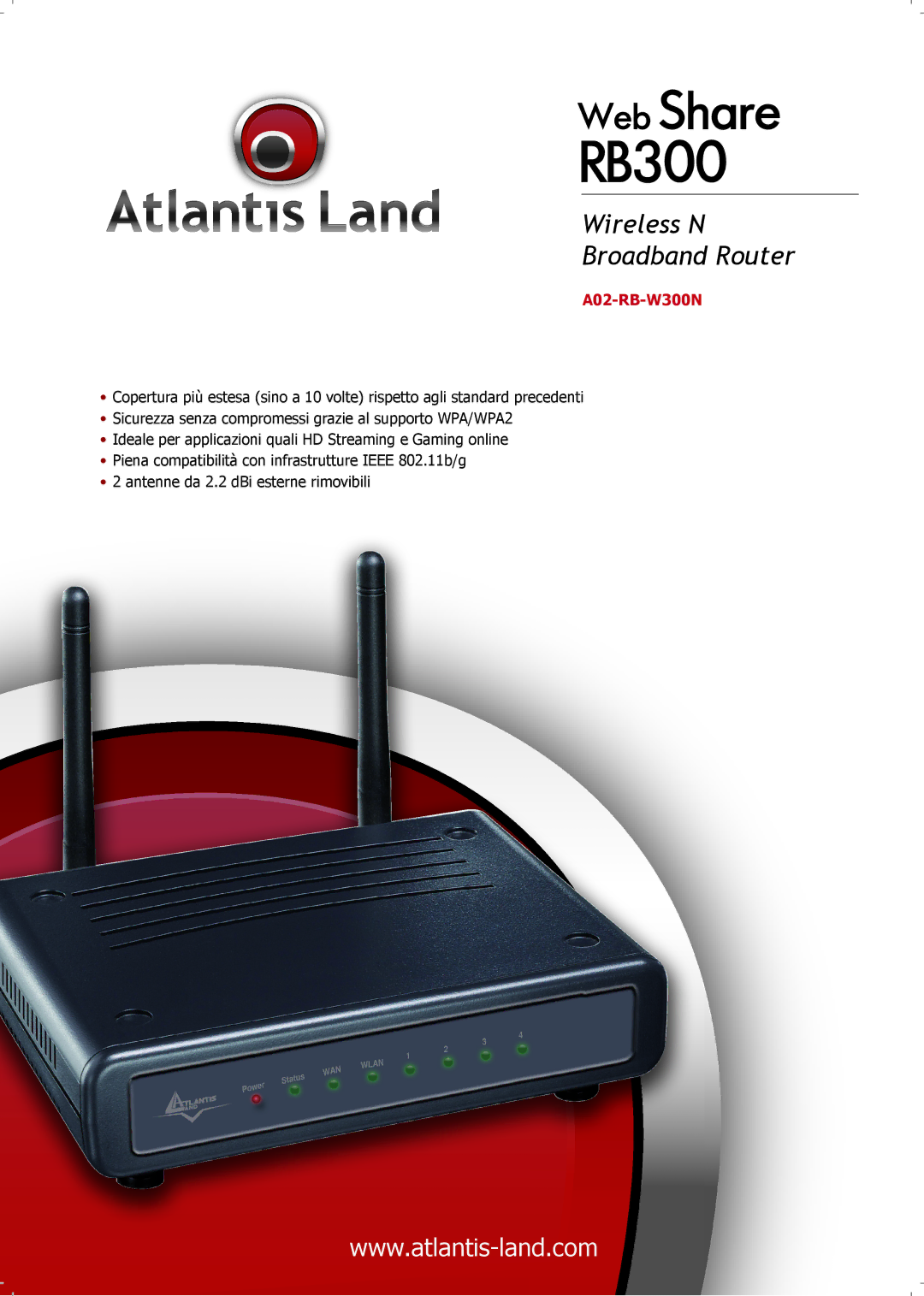 Atlantis Land RB-W300 manual RB300 