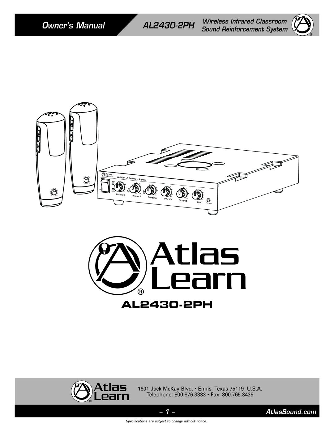 Atlas Sound AL2430-2PH specifications 