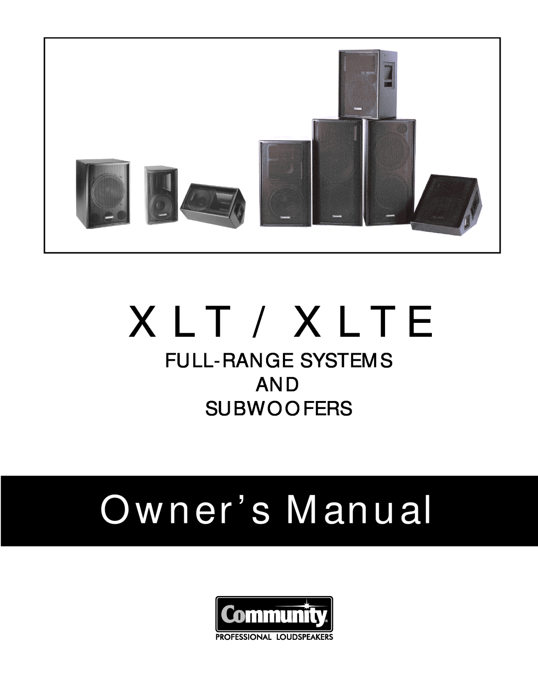 Atlas Sound XLTE owner manual Xlt / Xlte, Full-Rangesystems And Subwoofers 
