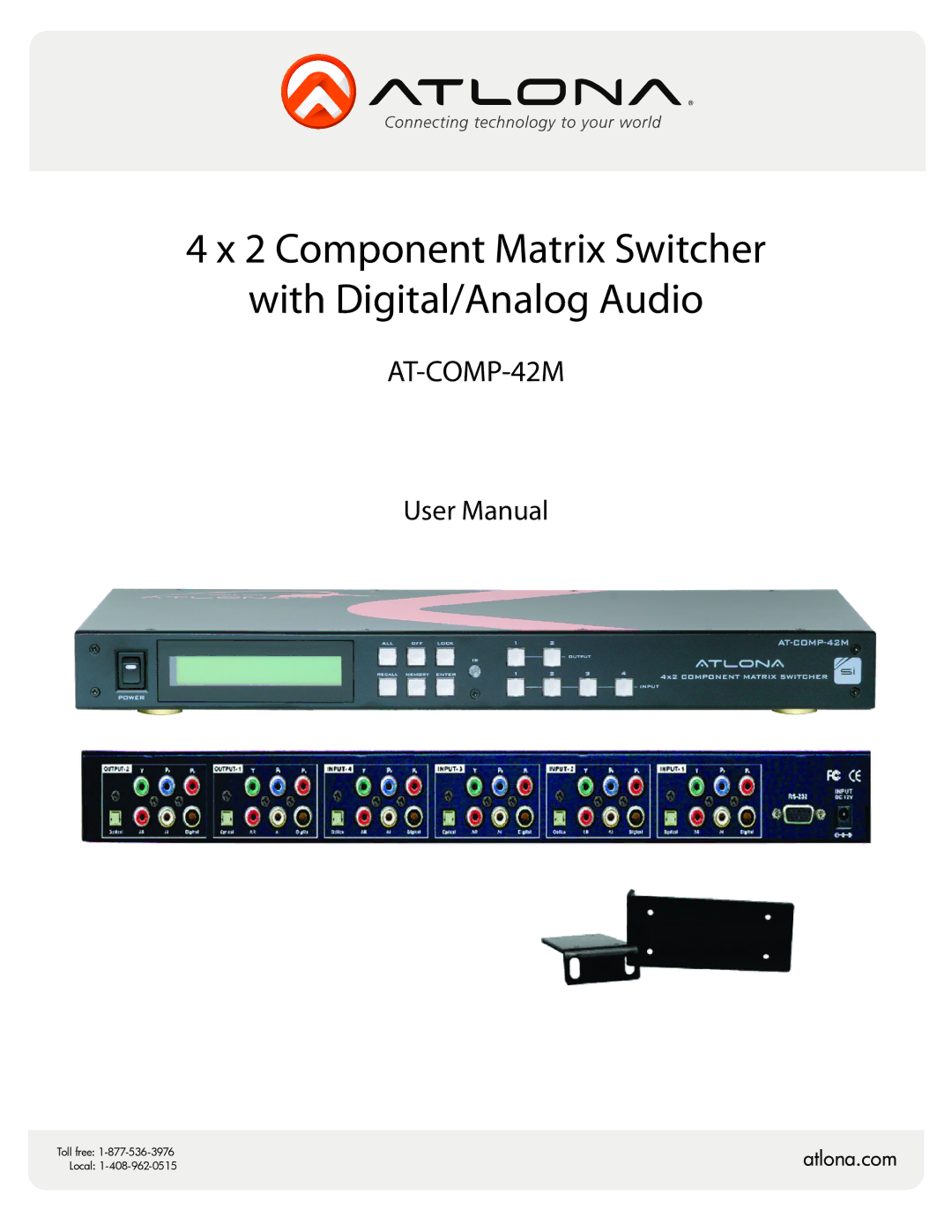 Atlona AT-COMP-42M user manual Component Matrix Switcher With Digital/Analog Audio 