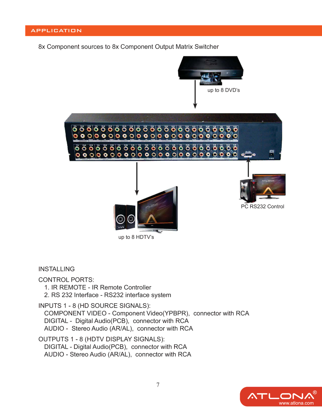 Atlona AT-COMP-88M user manual Application 